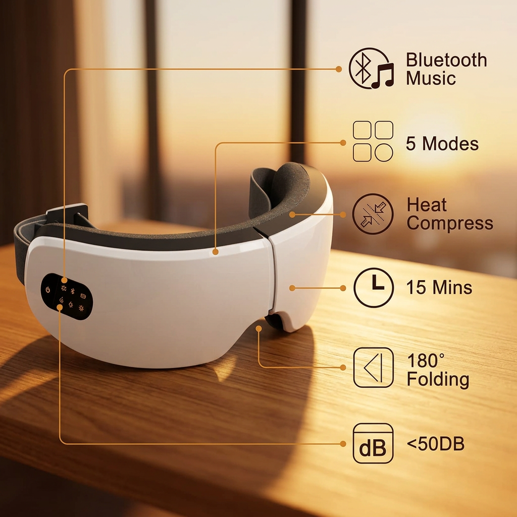 Unwind Heated Eye Massager with Bluetooth