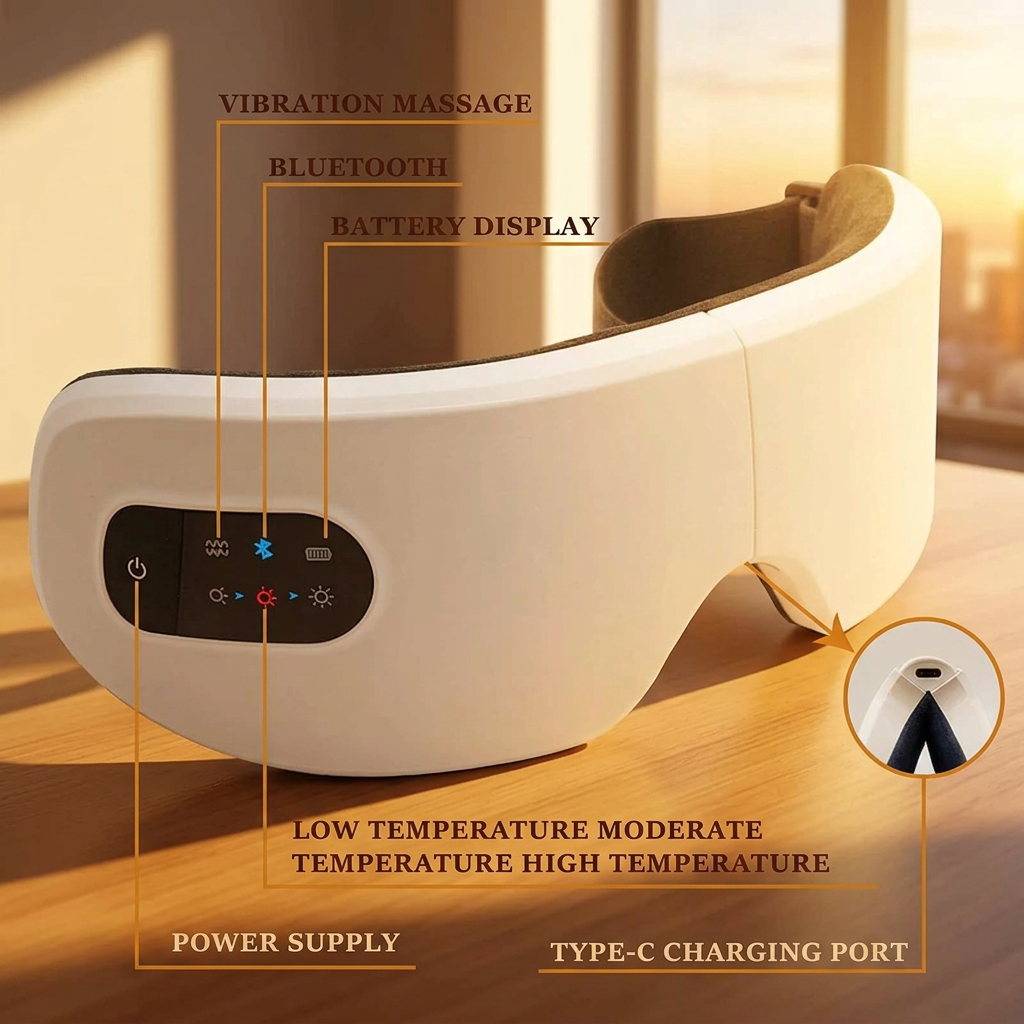 Unwind Heated Eye Massager with Bluetooth