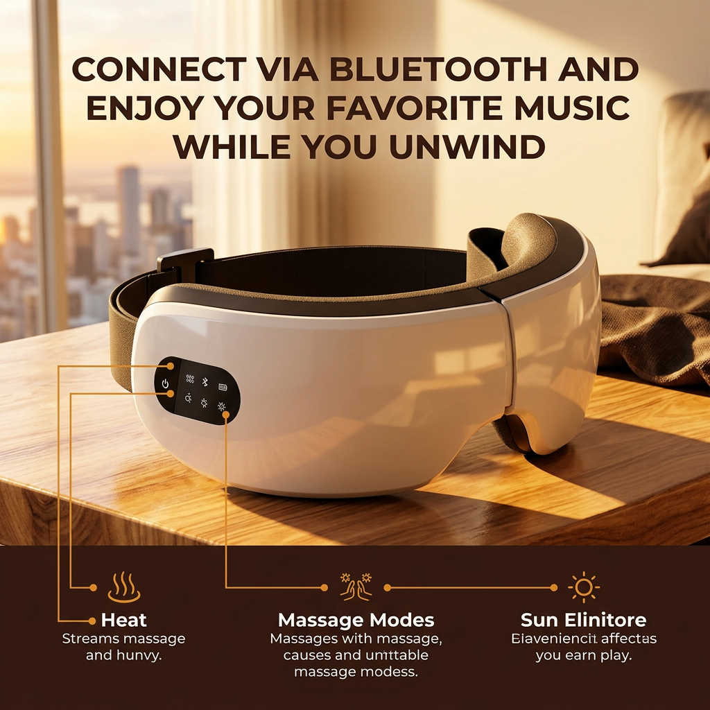 Unwind Heated Eye Massager with Bluetooth