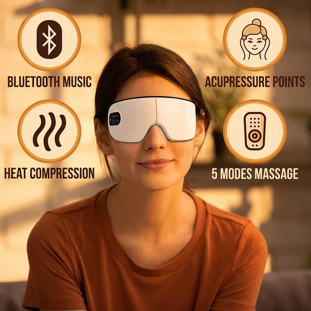 Unwind Heated Eye Massager with Bluetooth